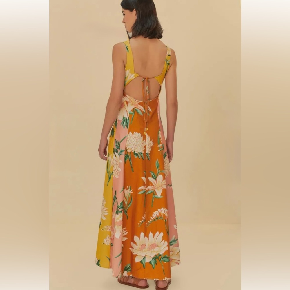 Original Farm Rio Alice Floral Backless Dress